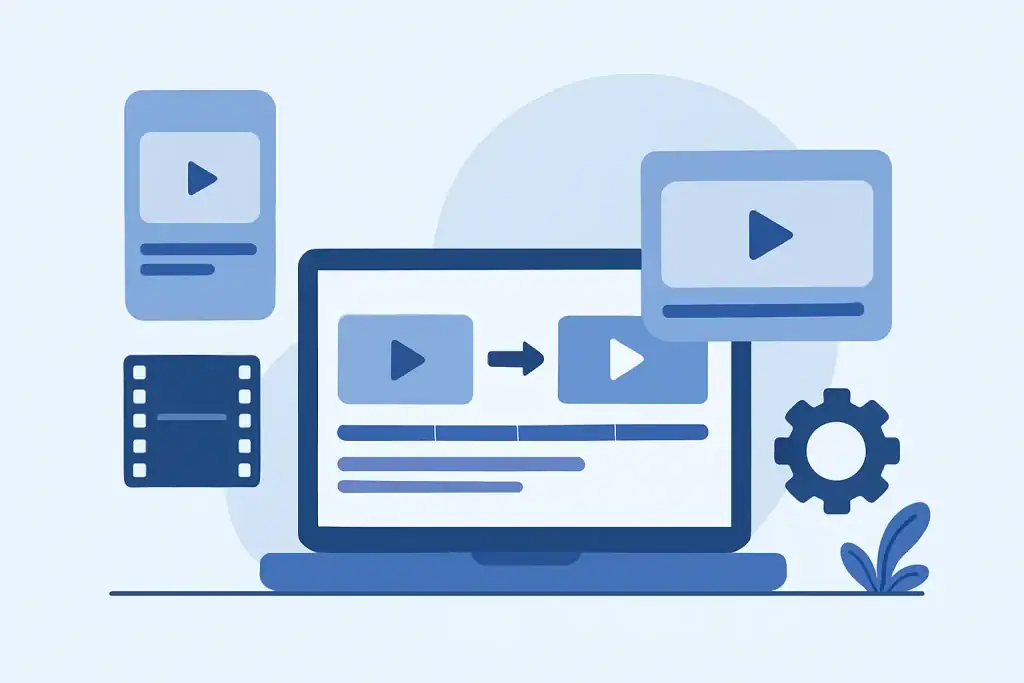 Ikona AI i video online.